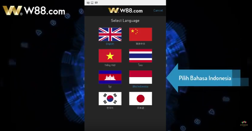 Pilihan-Bahasa-Indonesia-Saat-Download-W88-Android